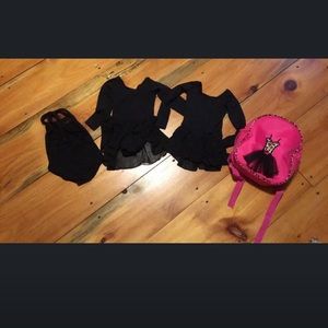 2T/3T leotards and dance bag GUC